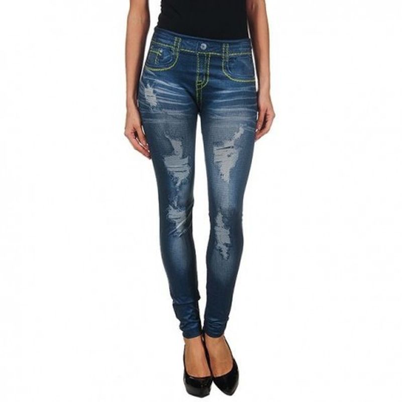 Legging Costuras Azul