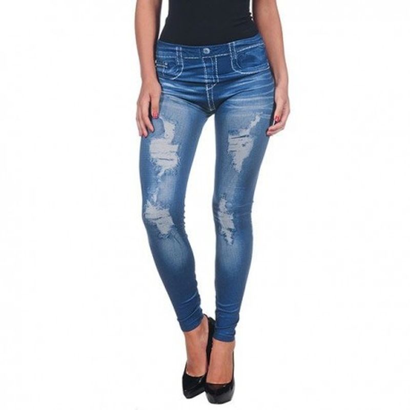 Legging Rasgados Azul