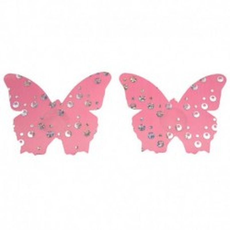 Pezoneras Shiny Butterfly Rosa