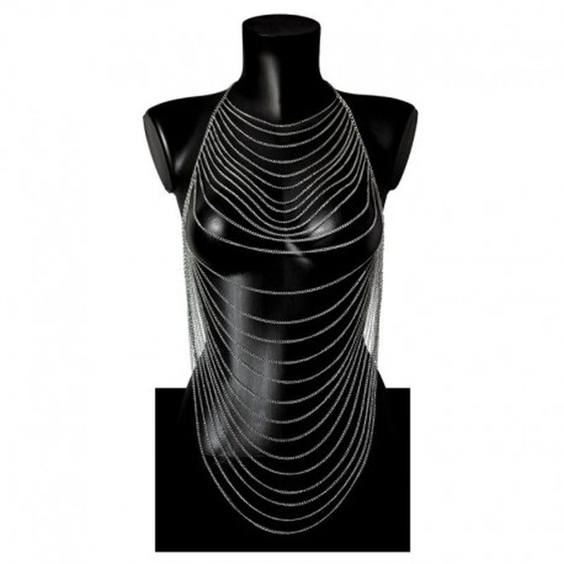 Body Chain Multicapa Ovalo Plata