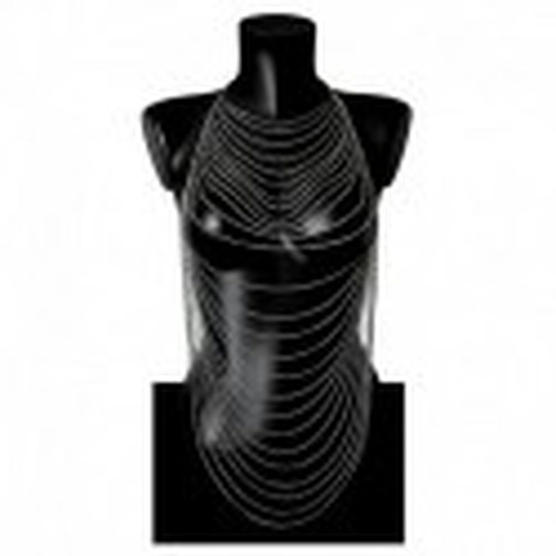 Body Chain Multicapa Ovalo Plata