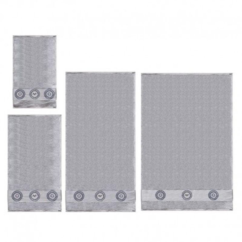 Set 4 toallas Versace 1969 Gris