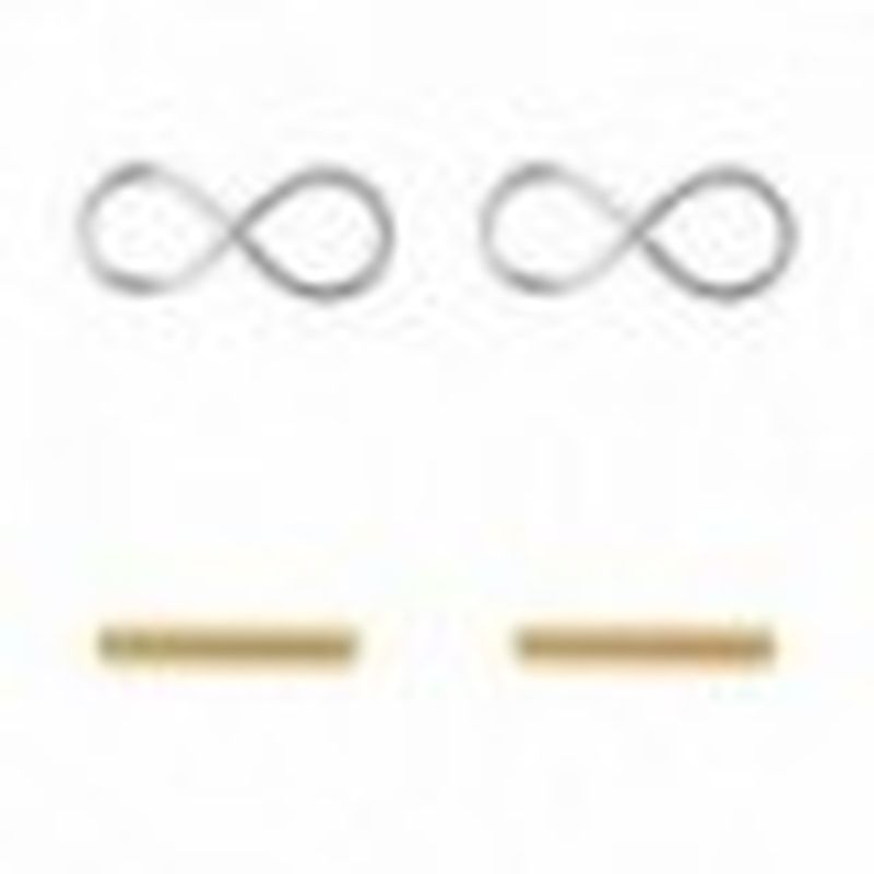 2 PARES DE PENDIENTES. PALITO DORADO E INFINITO COLOR PLATA