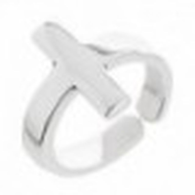 ANILLO AJUSTABLE CRUZ COLOR PLATA