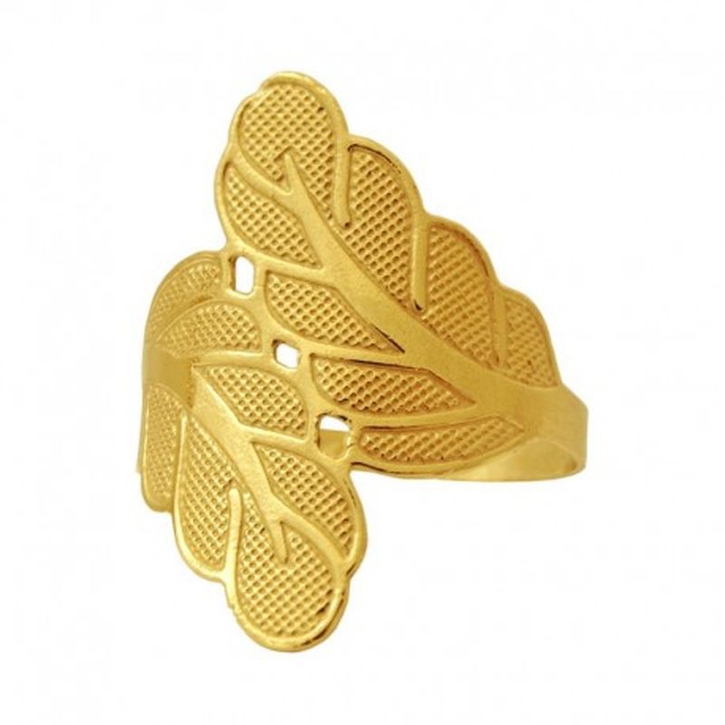 ANILLO HOJAS. DORADO