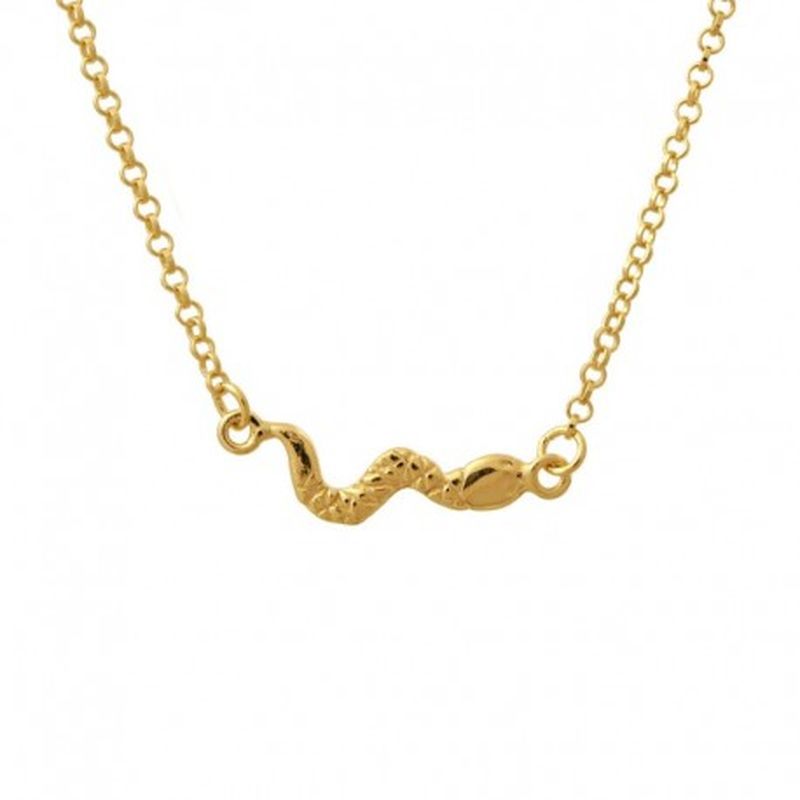 GARGANTILLA CON SERPIENTE. BAÑO ORO AMARILLO