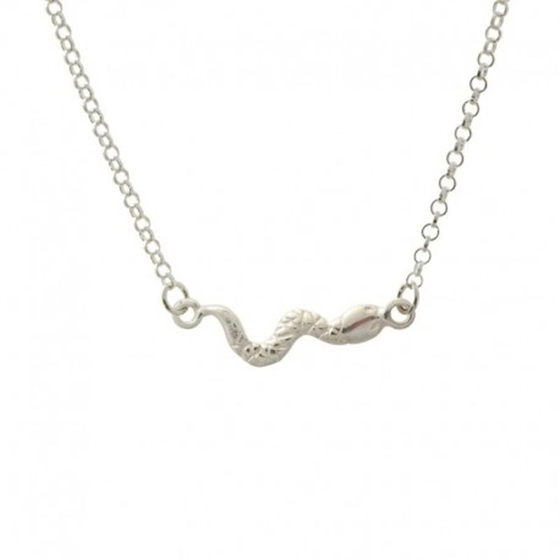 GARGANTILLA CON SERPIENTE. Plata