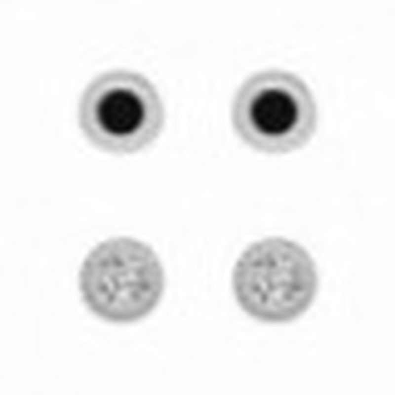 2 PARES PENDIENTES ESMALTE NEGRO/PIEDRAS. COLOR PLATA