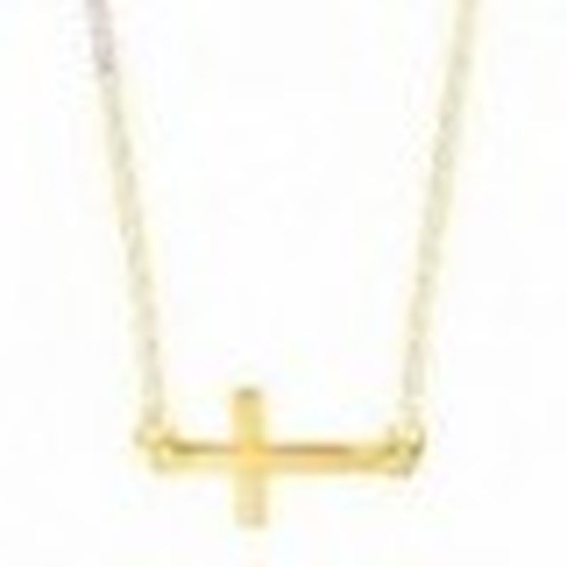 GARGANTILLA CON CRUZ. COLOR BAÑO ORO AMARILLO