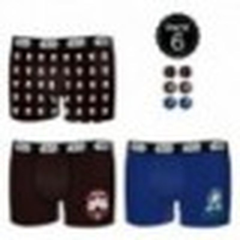 Set de 6 boxers INFANTIL Star Wars - 35% algodón / 65% poliéster - diseños variados, Talla 10/12 