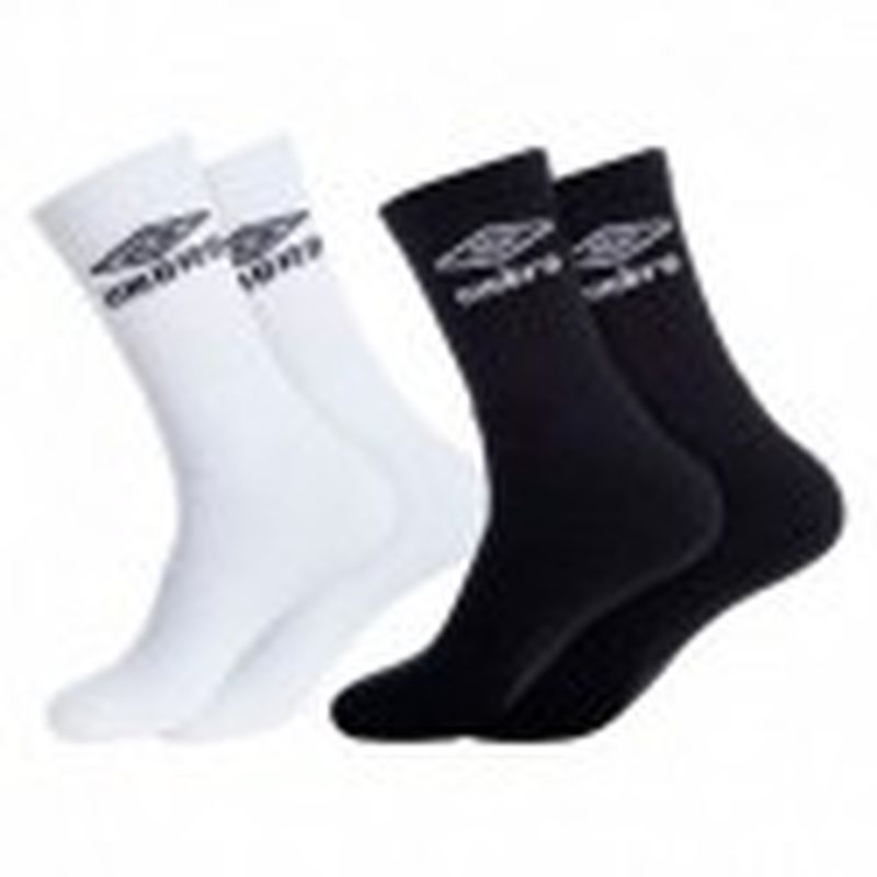 Set 12P calcetines "tenis" UMBRO 6p negros + 6p blancos - talla 39/42