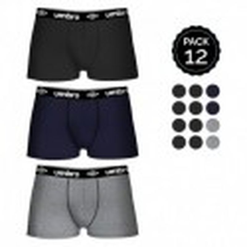 Set de 12 boxers UMBRO (12MULTICOLOR)  - color negro(8)/gris(2)/marino(2)