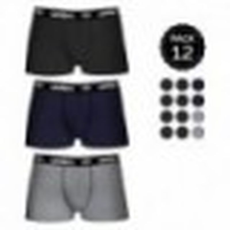 Set de 12 boxers UMBRO (12MULTICOLOR)  - color negro(8)/gris(2)/marino(2)