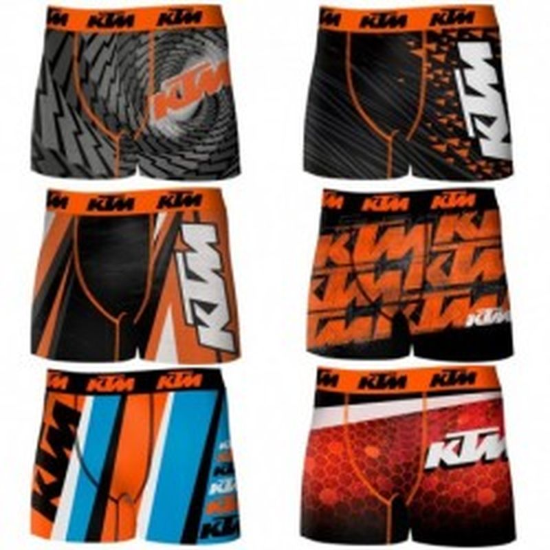 Set de 6 boxers KTM - microfibra - 92% poliéster 8% elastano