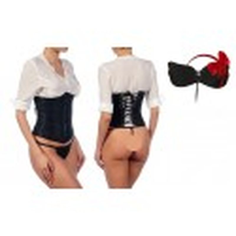 Underbust Vestalia Negro + Invisible Bra