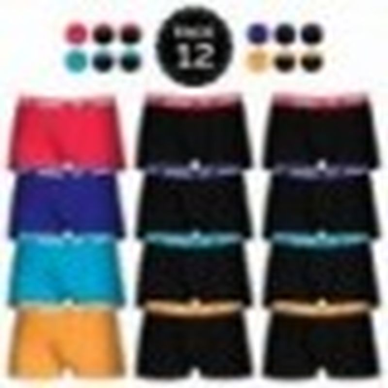 Set de 12 boxers UMBRO multicolor - 100% algodï¿½n - color negro(x8)/rojo(1)/azul(1)/celeste(1)/naranja(1)
