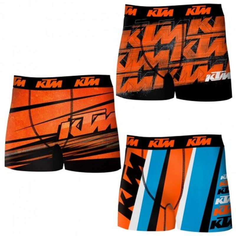 Set de 3 Boxer KTM - microfibra (92% poliéster - 8% elastano) - multicolor