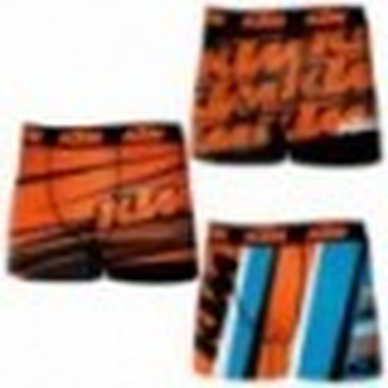 Set de 3 Boxer KTM - microfibra (92% poliéster - 8% elastano) - multicolor