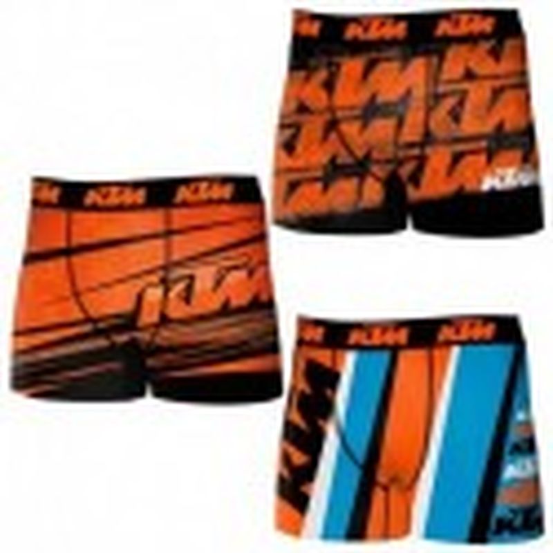 Set de 3 Boxer KTM - microfibra (92% poliéster - 8% elastano) - multicolor