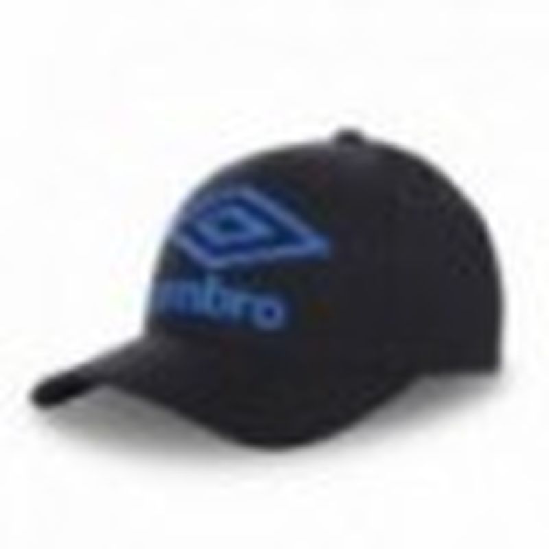 Gorra béisbol, negro+azul, 100% algodón, talla única