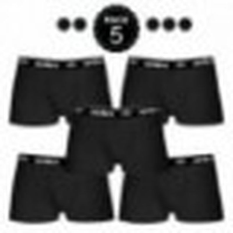 Set de 5 boxers UMBRO (5NEGROS) - 100% algodón - color negro(x5)