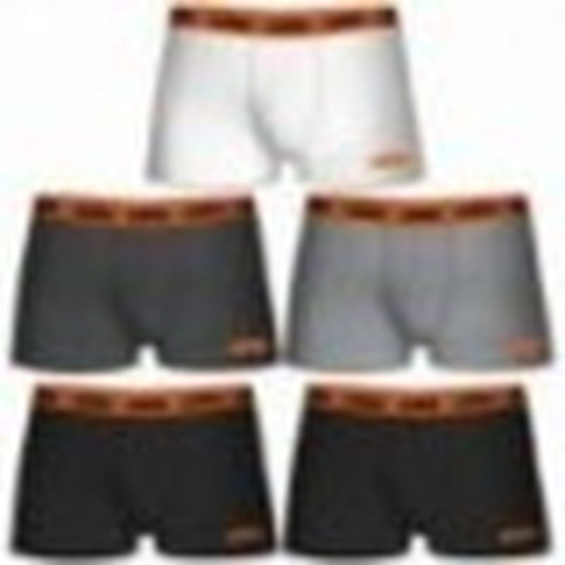 Boxer KTM - Set 5 boxer microfibra (60% poliéster - 35% algodón - 5% elastano) - multicolor con cintura naranja