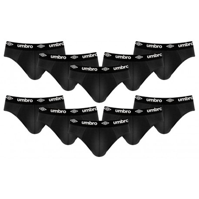 L Set 10 slips hombre, NEGRO, 100% algodón