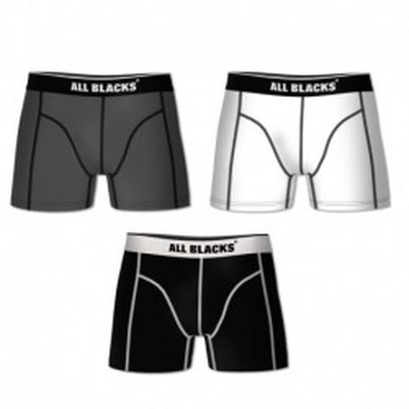Set 3 boxers ALL BLACKS- Negro/Gris/Blanco - 95% algodón