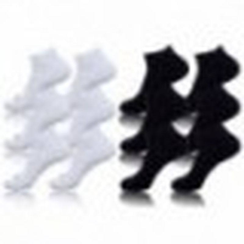 35/38 Set 6 pares calcetines invisibles, negros y blancos , KAPPA
