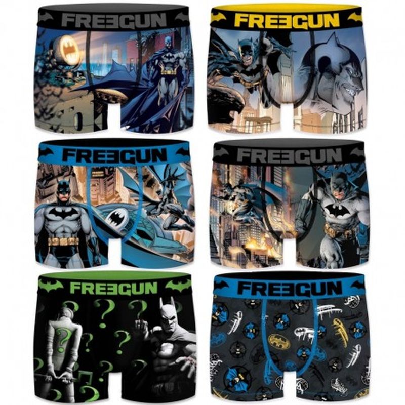 6/8 Pack 6pcs INFANTIL Surtido BATMAN FREEGUN - Talla 6/8