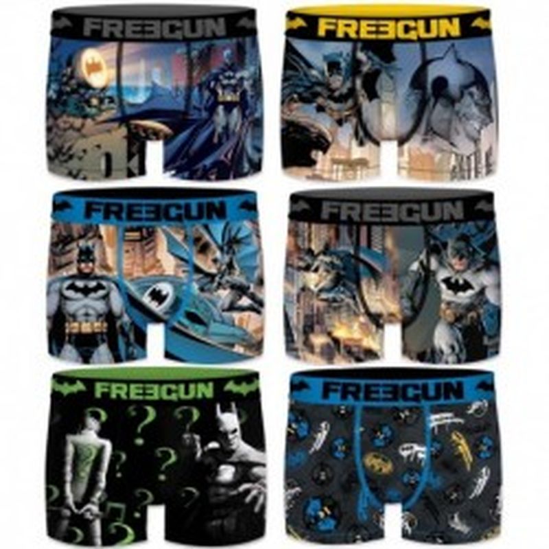 8/10 Pack 6pcs INFANTIL Surtido BATMAN FREEGUN - Talla 8/10