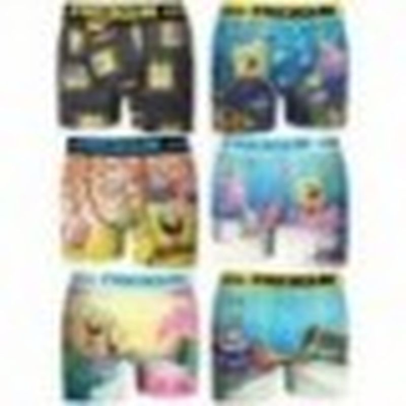 12/14 Pack 6pcs INFANTIL Surtido BOB ESPONJA FREEGUN - Talla 12/14