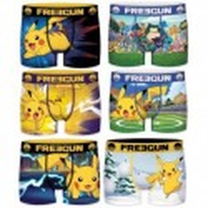 6/8 Pack 3pcs INFANTIL Surtido POKEMON FREEGUN - Talla 6/8