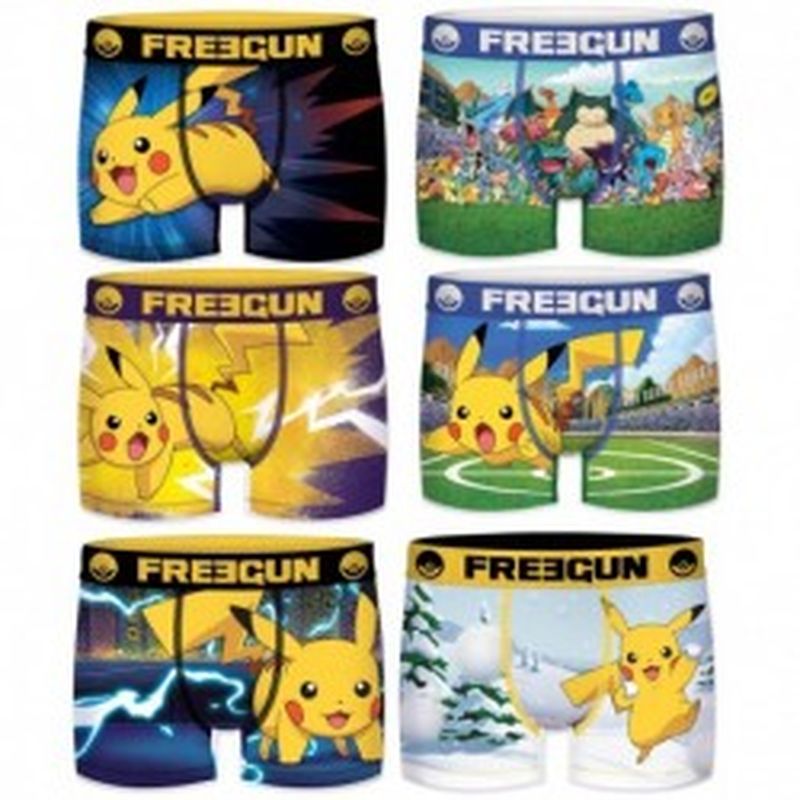 10/12 Pack 3pcs INFANTIL Surtido POKEMON FREEGUN - Talla 10/12