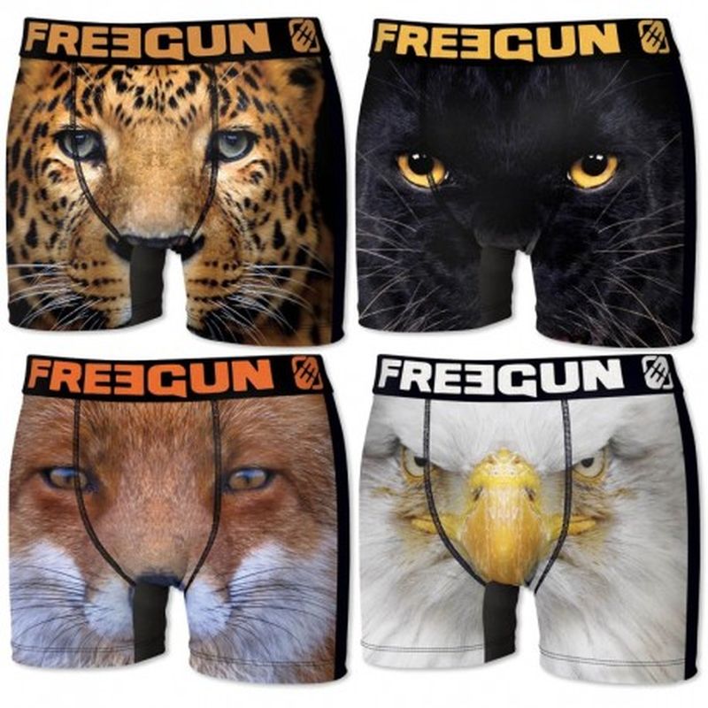Pack 3pcs Surtido ANIMAL PRINT FREEGUN - Talla L