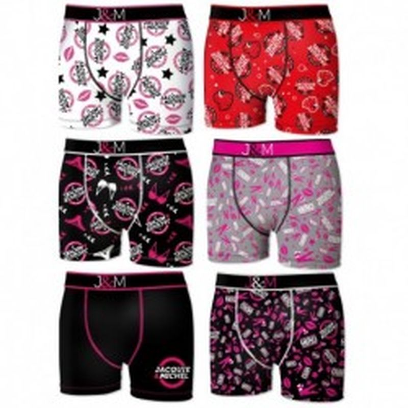 Set 5pcs Boxers surtidos Jaquie & Michel - 92% polyester 8% elastano