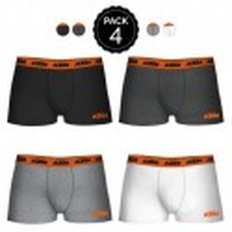 Set de 4 boxers KTM - colores surtidos - negro/gris oscuro/gris/blanco - Talla XL