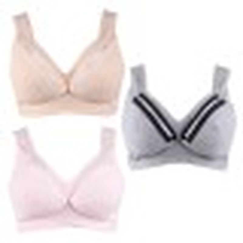 Set 3pcs Sujetador ASSISTANT de lactancia - apertura frontal - algodón