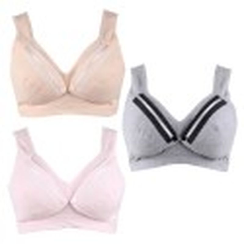 Set 3pcs Sujetador ASSISTANT de lactancia - apertura frontal - algodón