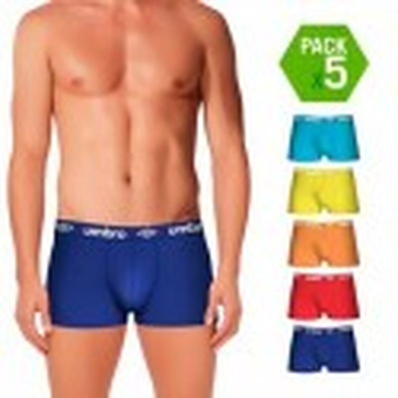 Set 5 Boxers UMBRO color-multicolor  - 65% polyester 35% algodón - Talla M