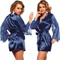 Bata Kimono Silk Satin Azul
