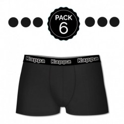 Set 6 boxer Kappa NEGRO - 95% algodón - 5% elastano