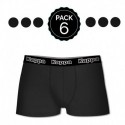 Set 6 boxer Kappa NEGRO - 95% algodón - 5% elastano