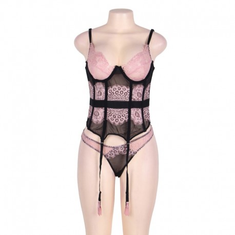 Corset Pink Lace Rosa