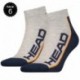 39/42 Set 6 pares - calcetines tobilleros HEAD - unisex - Gris/Marino - talla 39/42