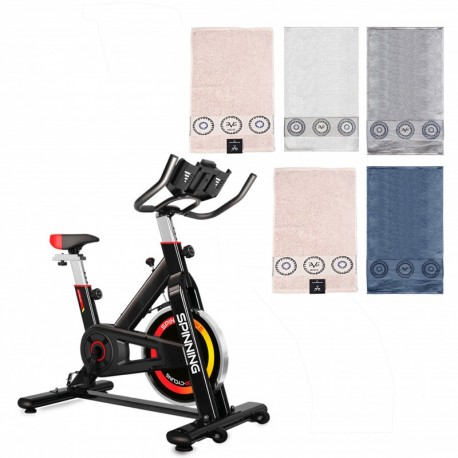 Bicicleta de Spinning y juego de cinco toallas (surtido)