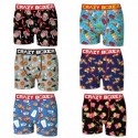 Set 6 boxer Crazy Boxer "Nature" - microfibra (92% poliéster - 8% elastano) - multicolor
