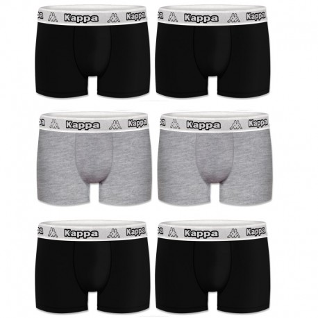 Set 6pcs Boxers Kappa - multicolor - 95% algodón 5% elastano