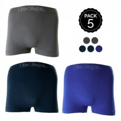 Set 5 Boxers LEE COOPER colores marino-gris-azul Talla XL - 92% poliamida - 8% elastano