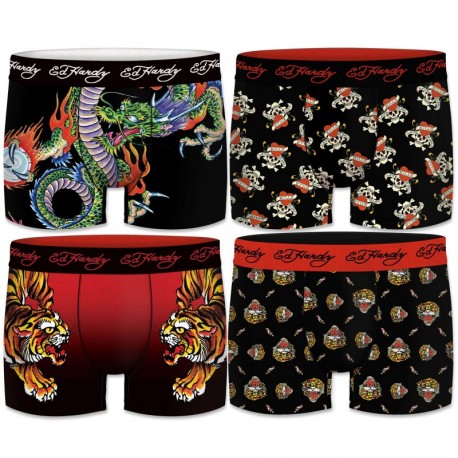 Pack 4pcs Surtido ED HARDY FREEGUN - Talla L